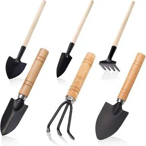 3-Piece Lightweight DIY Garden Tool Set Wooden Handles Hand Tools Planting Digging OEM Garden