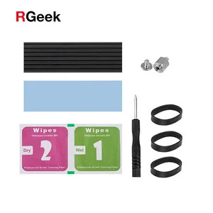 RGeek NGFF M.2 2280 Hard Disk M.2 SSD Heatsink SSD Heat Sink NVME Aluminum Heat Sink Cooler Radiator Thermal Pad