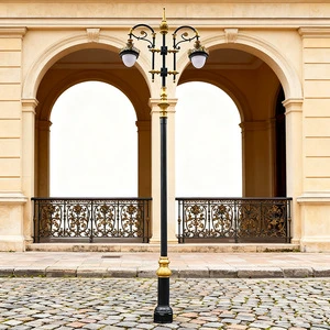European-style Courtyard Lamp, Vintage Outdoor Waterproof Community Street Lamp, Garden Villa Road Home Use Double-head High-pol