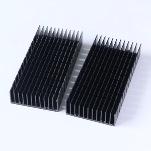 120x56x20mm 6063 Aluminum Extruded Heat Sink Custom Drilling Tapping High Power Electronic Cooler Fan Mountable