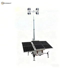 Mobile Solar LED Light Towers IP65 Waterproof Solar Light Tower For Event