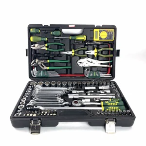 134PCS Mechanic Tool Set Socket Wrench Set Combination Ratchet Spanner Hand Tool kit auto repair toolbox