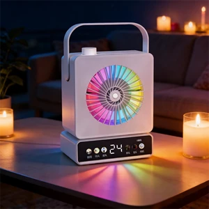 NEW Arrival Infrared Remote Cooling Fan Cross-Border Portable Desktop Nano Humidifying Fan Type-C Rechargeable