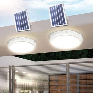 LED Solar Light Outdoor Ceiling Lamp IP65 Dimmable Solar Panel Light Waterproof Solar Power Lighting Fixture for Home Decor Room