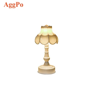Lotus-shaped Small Night Light European Retro Style Small Table Lamp Bedroom Bedside LED Eye protection Lamp Night Light