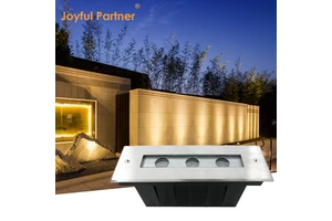 IP67 Waterproof 220VDC 3W 3000K LED Long Strip Buried Stainless Steel 7mm Tempered Glass Dimmable Outdoor Underground Light