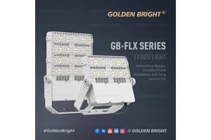 Golden Bright LED IP65 Outdoor AC Flood Light 100W-240W With CRI 70 And 80x140 Beam Angle For Stadium Lighting