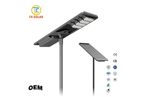Factory Direct Outdoor New Style Luminaire All in One Solar Street Light 50w 80w 100w Waterproof Led Solar Light Street Light