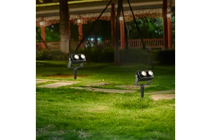 24W New Design Modern Outdoor Spike Light Black IP65 Waterproof Hotel Garden Led Outdoor Flood Light