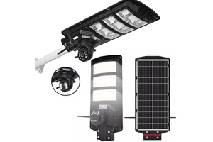 VESAFE Outdoor Surveillance Security 4mp Human Motion Tracking Integrated 24w Solar Street Lights With Cctv Camera