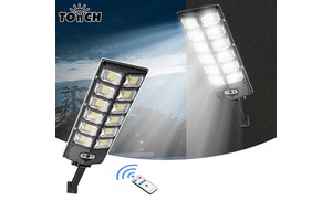 Waterproof 8000 Lm Super Bright Lamp Remote Control for Garden Wall Outdoor Dusk Dawn Solar Street Lights With Motion Sensor