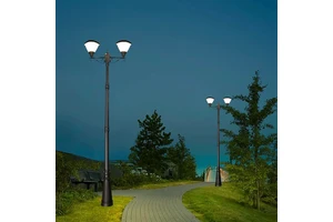 Street Lamp LED Pole Lamp Ultra Bright High Power Engineering Height IP65 Solar-Powered Aluminum+PC Full Set