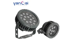 High Quality Ip66 Waterproof Building Tree Projector Outdoor Round Floodlight 9w 18w 36w Rgb Led Flood Lamp