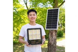 100W 200W 300W Solar Flood Light With Remote Control And Timer IP67 Waterproof Dusk To Dawn 5 Meter Cable For Yard Garden Street