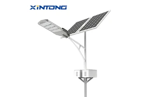 XINTONG Solar IP65 DC Road LED Street Light 50W/80W/100W Outdoor All-in-One 5-Year Warranty 2700K Warm White Made in China