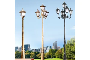 Customized Outdoor LED Post Light Outdoor European Style Waterproof IP65 Garden Light Pole For Driveway Yard Street Lamp Post