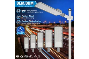 COVEDA Wholesale Photocell Streetlight Ip66 Waterproof 30w 50w 100w 150w 200w Lamp Main Road SMD Outdoor Led Street Light