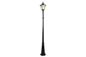 Outdoor European Antique Garden Solar LED Street Light with IP67 Waterproof Metal Construction 3-Year Warranty