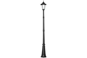 "Vintage Solar Street Lamp 94.5" Black for Garden Driveway & Pathway IP67 Blue or White Emitting Color Solar Powered"