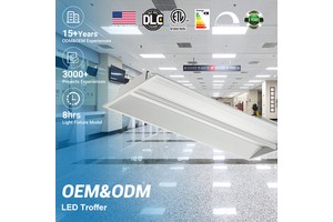 Factory Price Low Profile USA ETL DLC Premium Recessed Center Basket 40W 2 X 4' Led Troffer