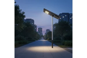 Intelligent Integrated Solar LED Street Lamp 70W High Lumen Timer Function Factory Direct for Residential Area