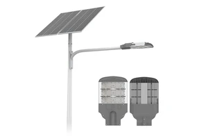 Manufacturer Custom 50w 80w 100w 200w 300w IP65 Waterproof Outdoor Split Street Lamp All in Two Led Solar Street Light