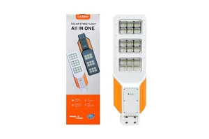 Stock All One Solar Battery LED Street Light 600W IP65 Waterproof Wall Mount Outdoor Lamp Remote Control 2-Year Warranty