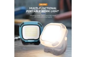Rechargeable LED Flood Light 14 Modes 180° Rotate Magnetic Hook Tripod Mount USB Output Portable Emergency Work Light