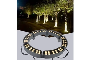 Outdoor Waterproof LED Tree-Hugger Light Round Die-Cast Aluminum Chain-Mounted Floodlight Tree-Illuminating Floodlight
