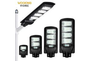 WOOJONG High-Lumen IP65 Solar LED Street Light with Sensor Energy Saving Solution for Highways and Solar Pole Light