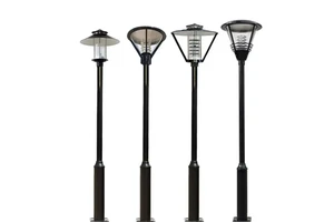 Outdoor Project Courtyard Street Lamp Single Head With LED Light Source Height 3m 3.5m Residential Aisle Park square Villa Light