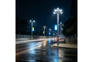Professional Manufacturer Modern LED IP65 AC Smart Pole Outdoor Decorative Garden Lamp Post For Park Street Highway Smart City