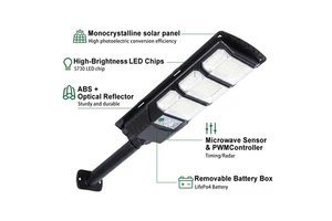 New Design ABS IP65 Energy Saving Integrated All in One Outdoor LED Solar Street Lamp Street Light With Solar Panel