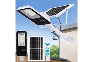 Time Limited Aluminum Solar Street Light Outdoor Road Lamp IP65 with Remote Control Light Sensor and Durable Aluminum Body