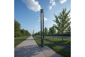 IP65 Waterproof Aluminum Alloy Garden Patio Road Lamp Outdoor Solar Street Light with AC Power Supply