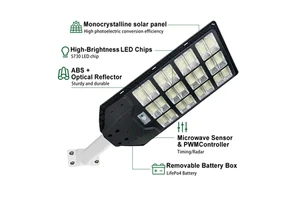 Factory New Design ABS Engineering Wholesale Hot Sale Design All in One LED Solar Street Lamp Street Light With Remote
