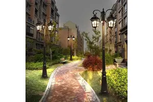 Landscape Lights Retro Outdoor OEM Factory Aluminum European Style Garden Lights for Street Decoration Lamp Posts Streetlights