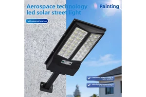 Solar Street Light ABS DC IP65 Waterproof 90 Degree Beam Angle Remote Control Super Bright LED Lamp Outdoor Garden Road Use
