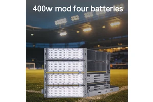 High-Brightness Single-Row LED Energy-Saving Floodlight IP66 Dustproof 400W Suitable for Outdoor Sports Venue Lighting