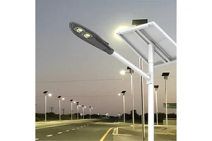6000lm IP65 Waterproof Solar Powered Aluminum DC Warehouse Outdoor Lamp 60W LED Bridgelux 3000-6000K Road Street Light