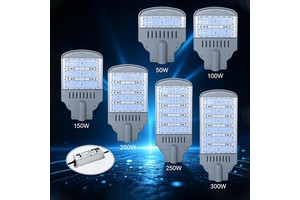 Super Bright AC Outdoor IP65 Waterproof Aluminum LED Street Light 50W-200W High Lumen High CRI 95 Factory Direct Sale
