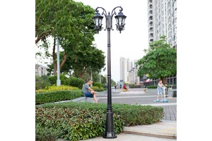 Antique-style Street Lamp European Outdoor Waterproof Landscape Lighting 220v Electrical Connection for High Pole Outdoor Courty