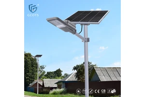 GCOTS Outdoor Solar Flood Light Aluminum IP65 Waterproof Solar Street Light High Brightness LED Garden LiFePO4 Battery 6000K