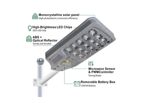 Durable Product ABS LiFePO4 Road Hot Sale Integrated All in One Outdoor LED Solar Street Lamp Street Light
