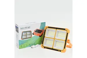 Zero Electricity Bill Ultra-Bright Portable Solar Floodlight For Outdoor Camping Emergency LED Lighting For Stall Work Light