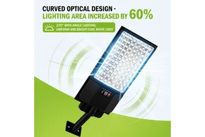 Waterproof LED Solar Street Lamp LiFePO4 Battery ABS Plastic 6500K Daylight for Road Highway+Battery Indicator