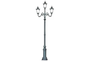 European IP66 Waterproof AC Powered LED Courtyard Street Lamp Antique Aluminum Acrylic Shade Decorative Column Garden Lawn Lamp