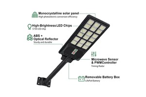 New Product IP65 5730 LED Remote Control Outdoor Solar Street Lamp All in One Solar Street Light