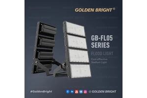 Golden Bright Die-casting Aluminum AC LED Flood Light 250W-1000W IP66 High Lumen CRI 70 5-Year Warranty Dimmable