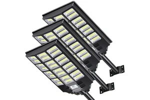 Waterproof Outdoor 60W Flat Solar LED Street Lights with Pole for Road Garden Courtyard Energy Saving Lighting System Solar Lamp